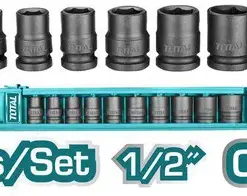 طقم لقم رباط 2/1" كارت تصادمى قصير بدون يد 10قطع توتال_THISTD12101