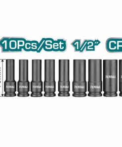 طقم لقم رباط 2/1" كارت تصادمى طويل بدون يد 10قطع توتال THKISD12102L