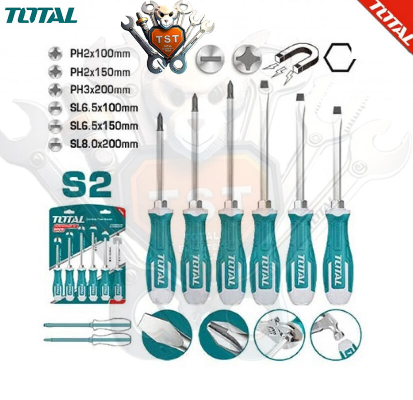 طقم مفك دقاق كاوتش 6قطع توتال THGSS2606 – توتال السبتية