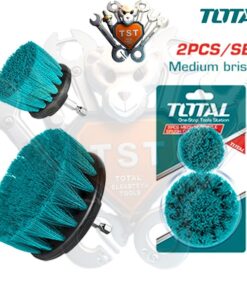 فرشة مستديرة غسيل 2قطعة نيلون متوسطة اخضر شنيور توتال TACM2235