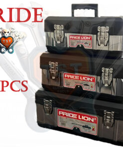 طقم شنطة بلاستيكxصاج 3قطع قفل معدن بريدي