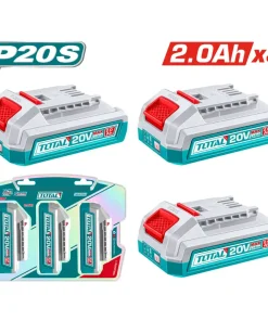طقم بطارية 20فولت 2امبير 3قطع توتال_TOSLI240311