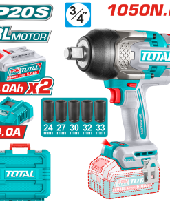 شنيور 20فولت 4/3" 2بطارية 5امبير 1050نيوتن توتال_TIWLI20105