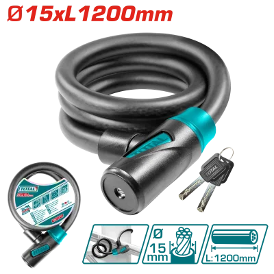 قفل دراجة 1.2متر 15مم توتال_TBK11512