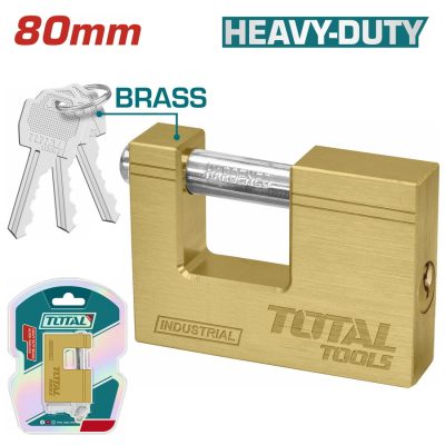 قفل نحاس مسطتيل 3.25" 80مم 568جرام توتال_TLK32803