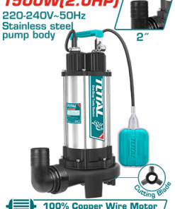 طلمبة غاطس 2حصان 1500وات 14.5متر 2" استانلس مفرمة توتال_TWP7150026