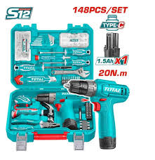 شنيور 12فولت 10مم 148قطعة قلم توتال_THKTHP41487